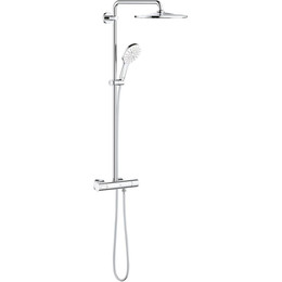 Душевая стойка с термостатом Grohe Rainshower SmartActive 310 Mono 26647LS0, хром/белая луна фото 