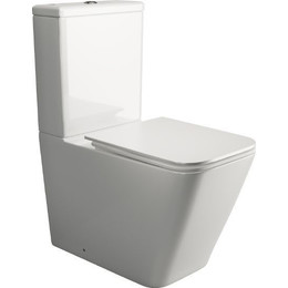 Унитаз-компакт безободковый ceramicanova Cubic CN1803 с тонкой крышкой микролифт фото 