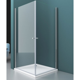 Душевое ограждение BelBagno 80х90 см ETNA-AH-2-80/90-C-Cr, хром/прозрачное фото 