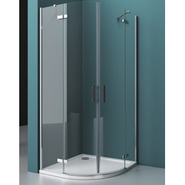 Душевое ограждение BelBagno 90х90 см KRAFT-R-2-90-C-Cr, хром/прозрачное фото 