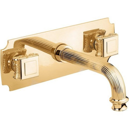 Смеситель для раковины настенный Cezares OLIMP-BLS2-03/24-O, золото фото 