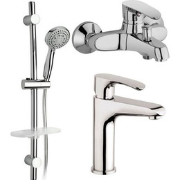 Набор смесителей 3 в 1 для ванны с коротким изливом Paini Palermo PACRKIT3 фото 