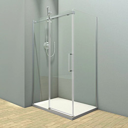 Душевое ограждение Veconi Rovigo 140х80 см RV071-14080PR-01-19C4, хром/прозрачное фото 