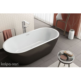 Ванна отдельностоящая Kolpa-San Dalia FS 170x80 см, белый/черный фото 