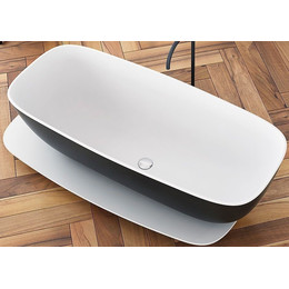 Ванна отдельностоящая Kolpa-San Milo FS 174x75 см, белый/черный фото 