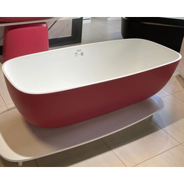 Ванна отдельностоящая Kolpa-San Milo FS 174x75 см, белый/красный фото 