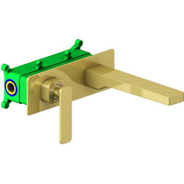 Смеситель для раковины настенный Timo Torne 4371/17SM, золото матовое фото 