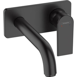 Смеситель для раковины настенный Hansgrohe Vernis Shape 71578670, черный матовый фото 