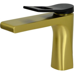 Смеситель для раковины Bronze de Luxe Element EL02GB, матовое золото/черный, Цвет производителя: золото матовое фото 