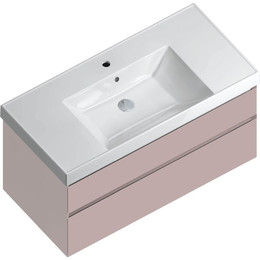 Тумба подвесная с раковиной Kerama Marazzi Cubo 100 см CU.100\MAL, мальва фото 