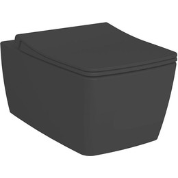 Унитаз подвесной Vitra Metropole Rim-Ex 7672B083-0101, черный матовый, Цвет производителя: чёрный матовый фото 