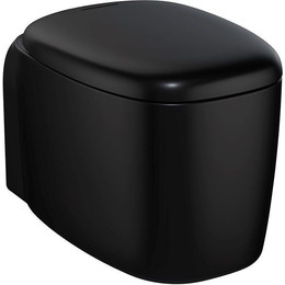 Унитаз подвесной Vitra Plural Rim-Ex 7830B483-0075, черный матовый, Цвет производителя: чёрный матовый фото 