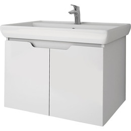 Тумба подвесная с раковиной Dreja Q 70 см 99.1002, белый глянец фото 