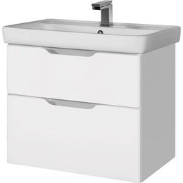 Тумба подвесная с раковиной Dreja Q 80 см 99.0003, белый глянец фото 