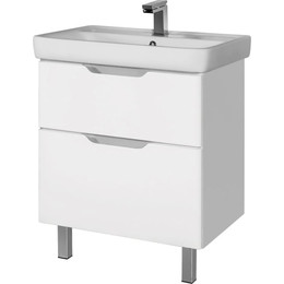 Тумба напольная с раковиной Dreja Q Plus 70 см 99.0005, белый глянец фото 