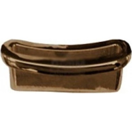 Декоративная накладка на отверстие перелива для ванны изогнутое BelBagno BB39-TC-BRN, бронза фото 