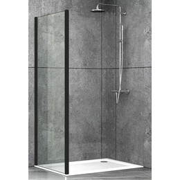 Боковая стенка Abber Schwarzer Diamant 100 см S100B, черный/прозрачное фото 