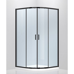 Душевое ограждение Abber Schwarzer Diamant 80х80 см AG01080B, черный/прозрачное фото 