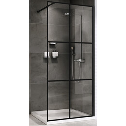 Душевая перегородка Abber Immer Offen 120 см AG62120B, черный/прозрачное фото 
