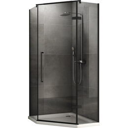 Душевое ограждение Abber Ewiges Wasser 90х90 см AG05090B, черный/прозрачное фото 