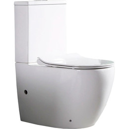 Унитаз-компакт CeramaLux NS-2176 с крышкой микролифт, Цвет производителя: белый фото 