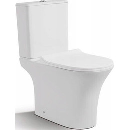 Унитаз-компакт CeramaLux Rimless 1217-P с крышкой микролифт фото 