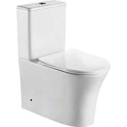 Унитаз-компакт CeramaLux Rimless 1219A с крышкой микролифт (арматура Geberit) фото 