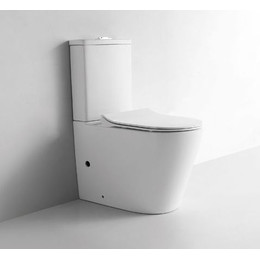 Унитаз-компакт CeramaLux Rimless NS-2178 с крышкой микролифт (арматура Geberit) фото 