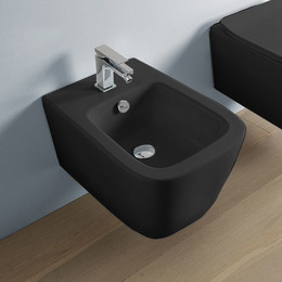 Биде подвесное ArtCeram A16 ASB001 17 00, чёрный матовый фото 