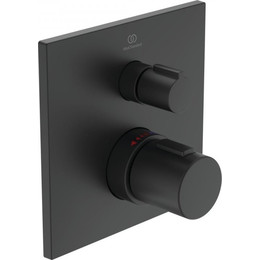Смеситель для душа с термостатом Ideal Standard Silk Black Ceratherm C100 A6956XG, черный матовый фото 