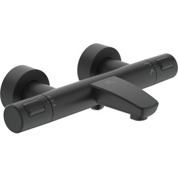 Смеситель для ванны с термостатом Ideal Standard Silk Black Ceratherm T25 A7544XG, черный матовый фото 