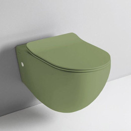Унитаз подвесной безободковый ArtCeram File 2.0 FLV004 44 00 verde salvia, Цвет производителя: зелёный фото 