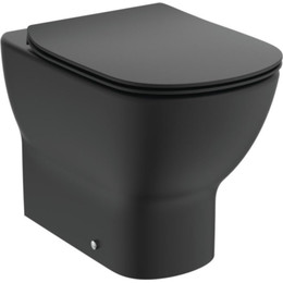 Унитаз приставной безободковый Ideal Standard Silk Black Tesi AquaBlade T0077V3, черный матовый фото 