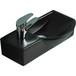 Раковина подвесная CeramaLux N 41 см 7947ARMB, черный матовый фото 