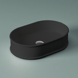 Раковина-чаша ArtCeram Atelier 60 см ATL002 17 00, чёрный матовый фото 