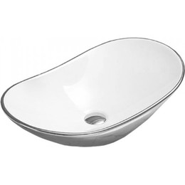 Раковина-чаша CeramaLux NC 61 см 7811ASW, белый/серый фото 