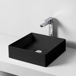 Раковина-чаша ArtCeram Scalino 38 см SCL001 17 00 nero matt, чёрный матовый фото 