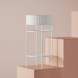 Раковина с металлической консолью ArtCeram Vogue 44 см OSL010 01 00, белый матовый фото 