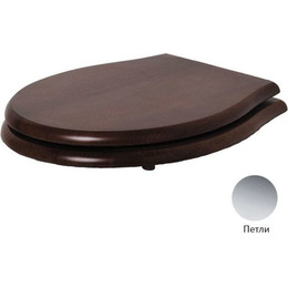 Сиденье с крышкой для унитаза Azzurra Giunone-Jubilaeum микролифт 1800NM/F noce/cr, цвет дерево (петли хром) фото 