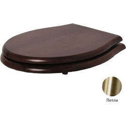 Сиденье с крышкой для унитаза Azzurra Giunone-Jubilaeum микролифт 1800NM/F noce/br, цвет дерево (петли бронза) фото 