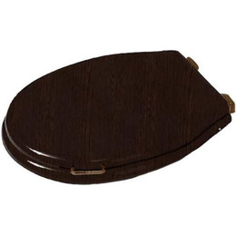 Сиденье с крышкой для унитаза Simas Lante микролифт, цвет дерево LA009noce/br (петли бронза) фото 