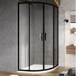 Душевое ограждение Ravak Blix Slim BLSCP4 90 см X3BM70300Z1 чёрный/прозрачное фото 