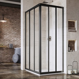 Душевое ограждение Ravak Supernova ASRV3+ASRV3 80x80 см 15V403R211 чёрный/pearl фото 