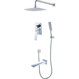 Душевая система для ванны Lemark Allegro LM5922CW, хром/белый фото 