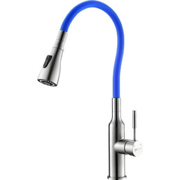 Смеситель для кухни Lemark Expert LM5082S-Blue, хром/синий фото 