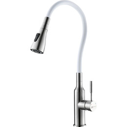 Смеситель для кухни Lemark Expert LM5082S-White, хром/белый фото 