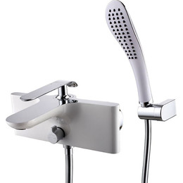 Смеситель для ванны Lemark Melange LM4914CW, хром/белый фото 