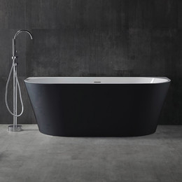 Ванна акриловая Abber AB9216-1.7MB 170x80 см, черный матовый фото 