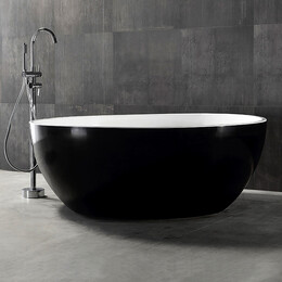Ванна отдельностоящая Abber AB9279MB 150x150 см, черный матовый фото 