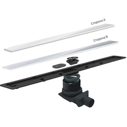 Трап Pestan (BETTOSERB) Confluo Frameless Line White Glass 55 см 13701212, хром матовый/белый, Цвет производителя: белый, хром матовый, Размер трапа: 550 фото 